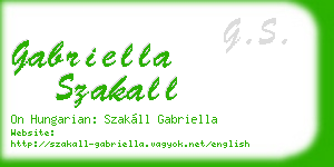 gabriella szakall business card